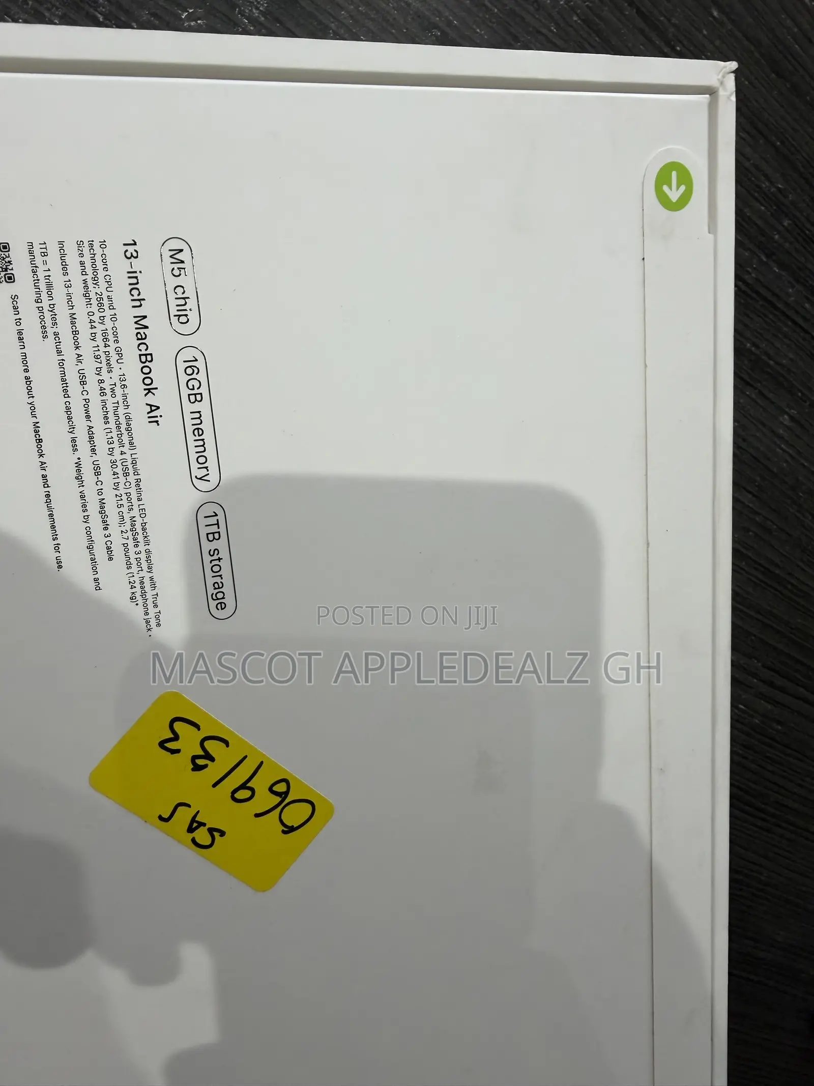 New Laptop Apple MacBook Air 2026 M5 16GB Apple M5 SSD 1T