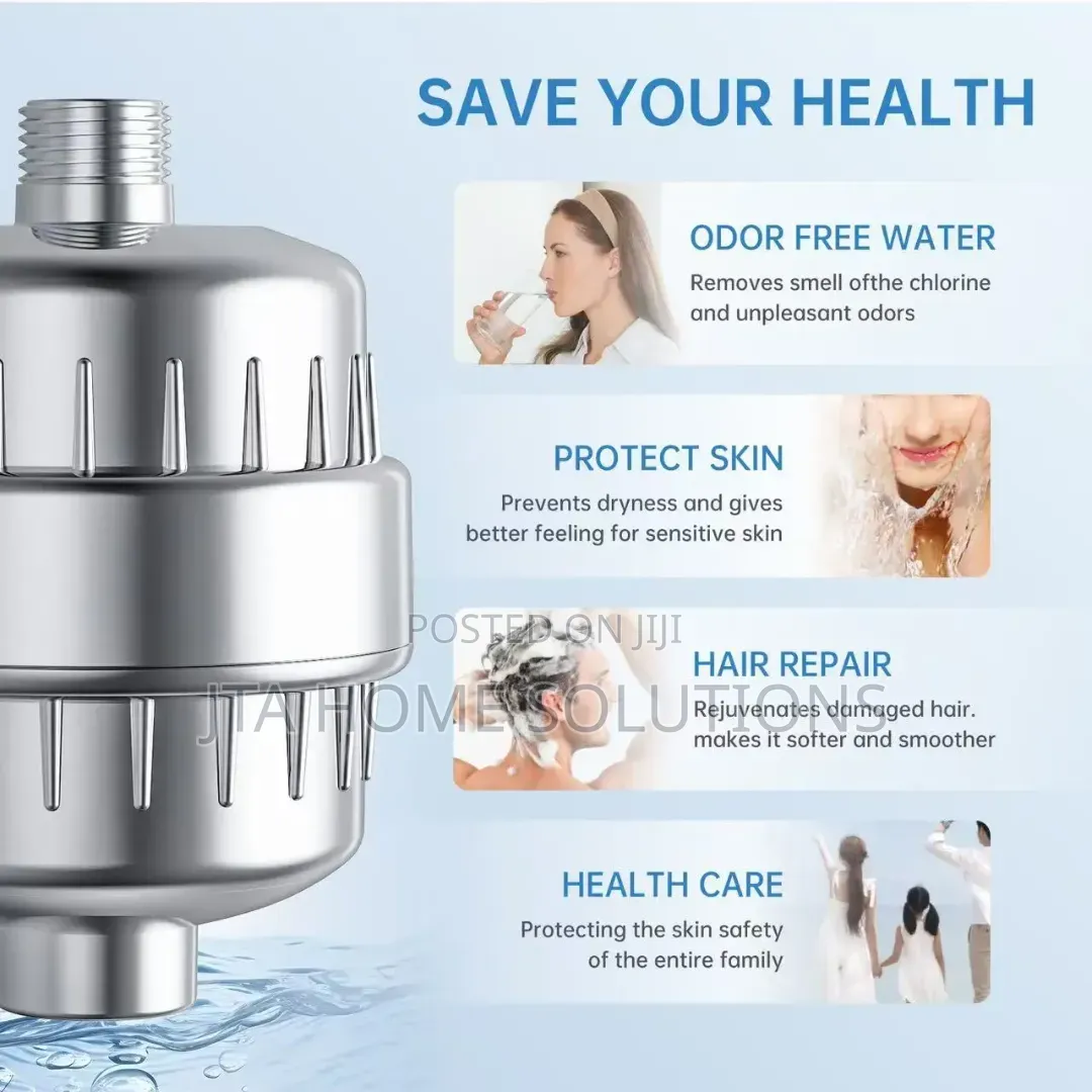 Shower Water Filter - Removes Itchiness, Dirt, Rust and Impurities
