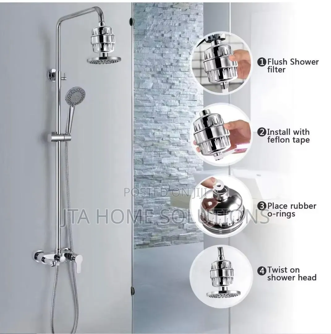 Shower Water Filter - Removes Itchiness, Dirt, Rust and Impurities