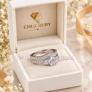 Women's Engagement Ring Two Piece (Includes Free Ring Box)
