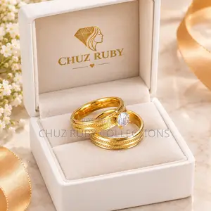 Women's Sleek Two Piece Wedding Ring (Includes Free Ring Box)
