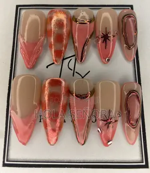 Handmade Pink Chrome Press-on Nails