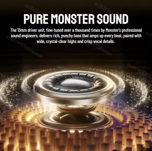 Monster XT05 Earphone Custom EQ Hifi Stereo Sound Earbuds With APP