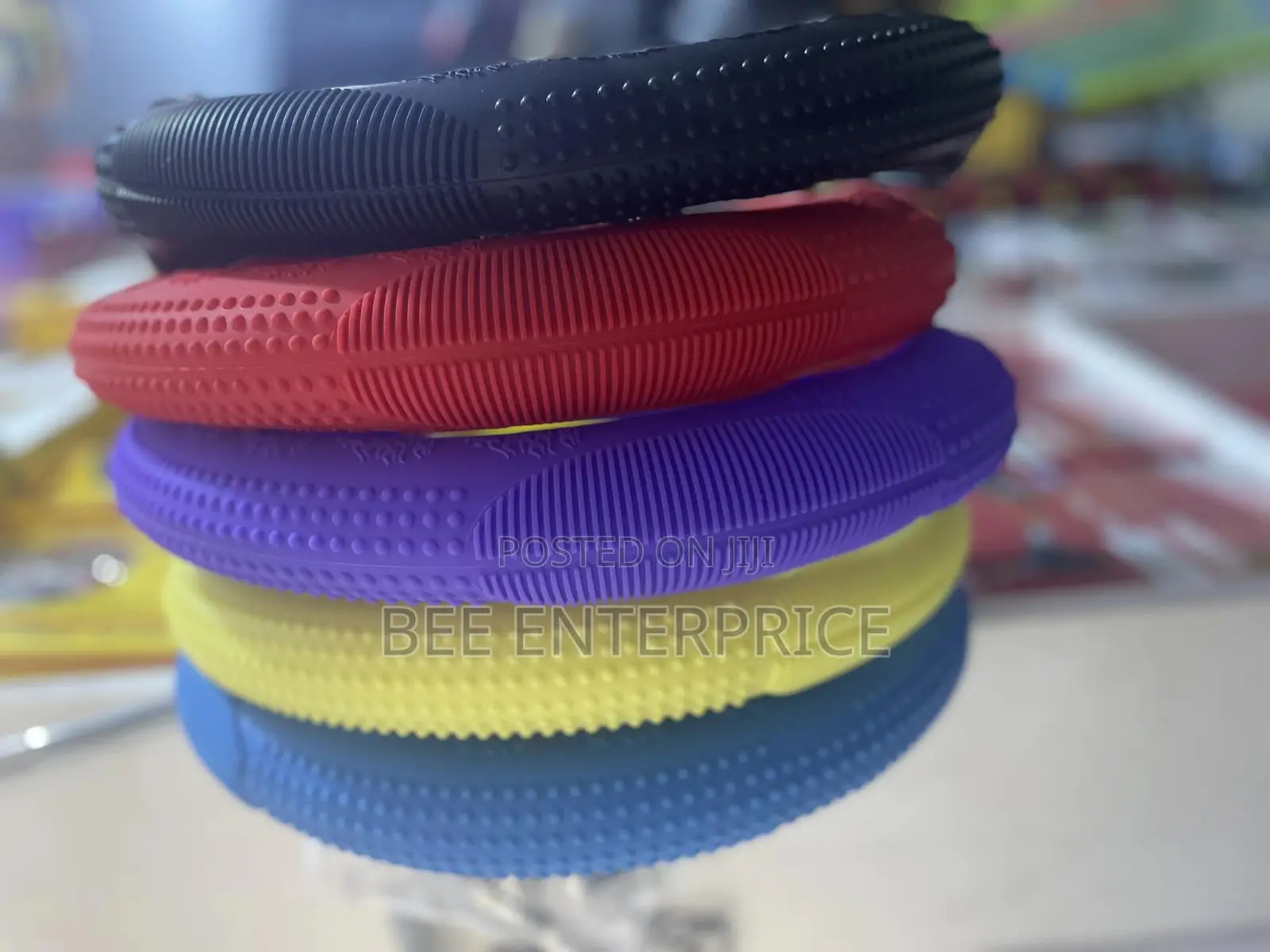 Colorful Silicon Steering Wheel Cover -Anti Slip Massage- Universal