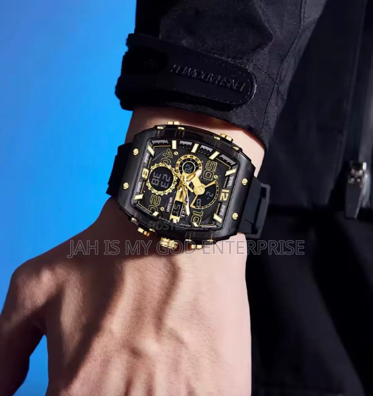 Smael Electronic Watch Dual Display Waterproof Luminous Watch for Men