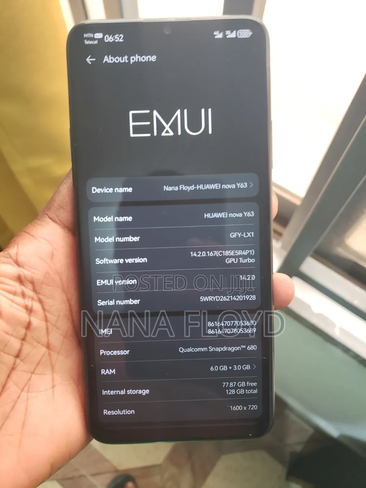 Huawei nova Y63 4G 128 GB Black