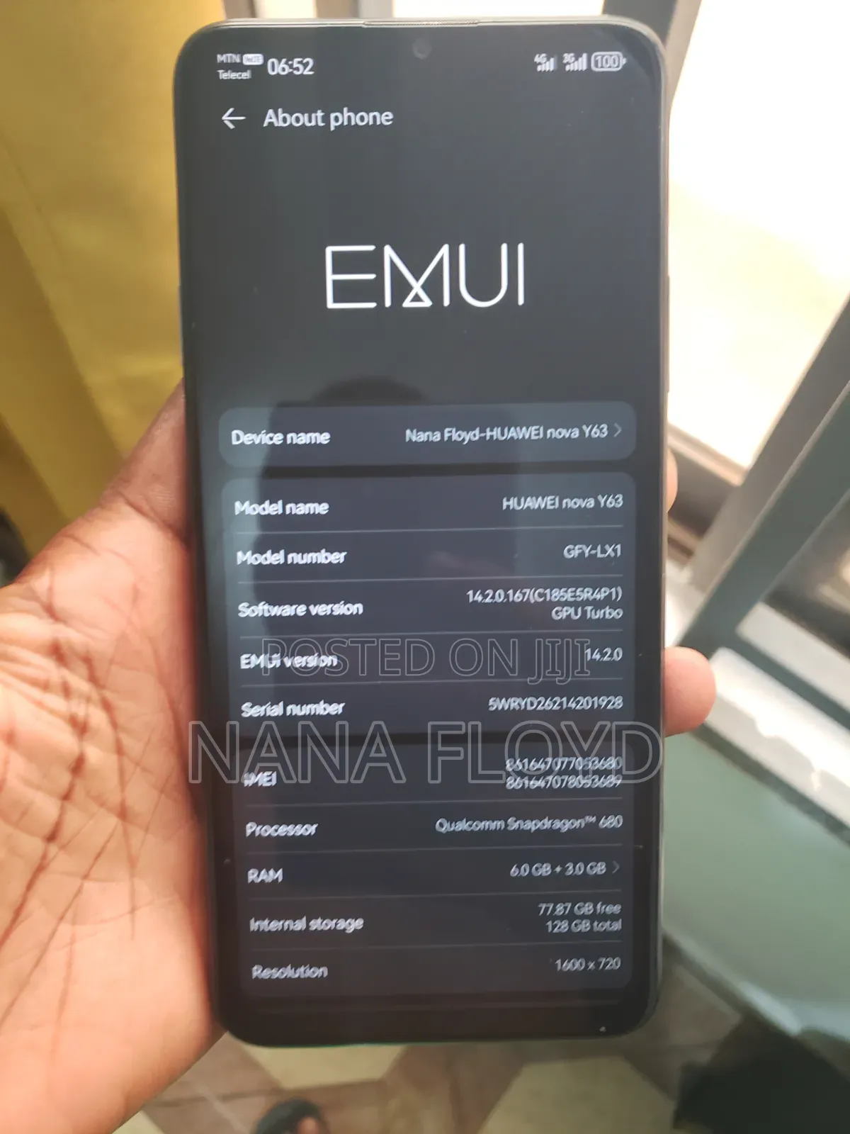 Huawei nova Y63 4G 128 GB Black