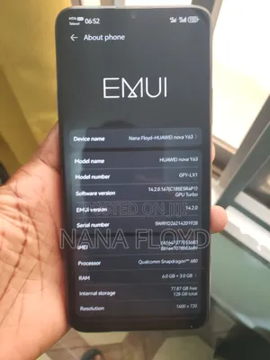 Huawei nova Y63 4G 128 GB Black