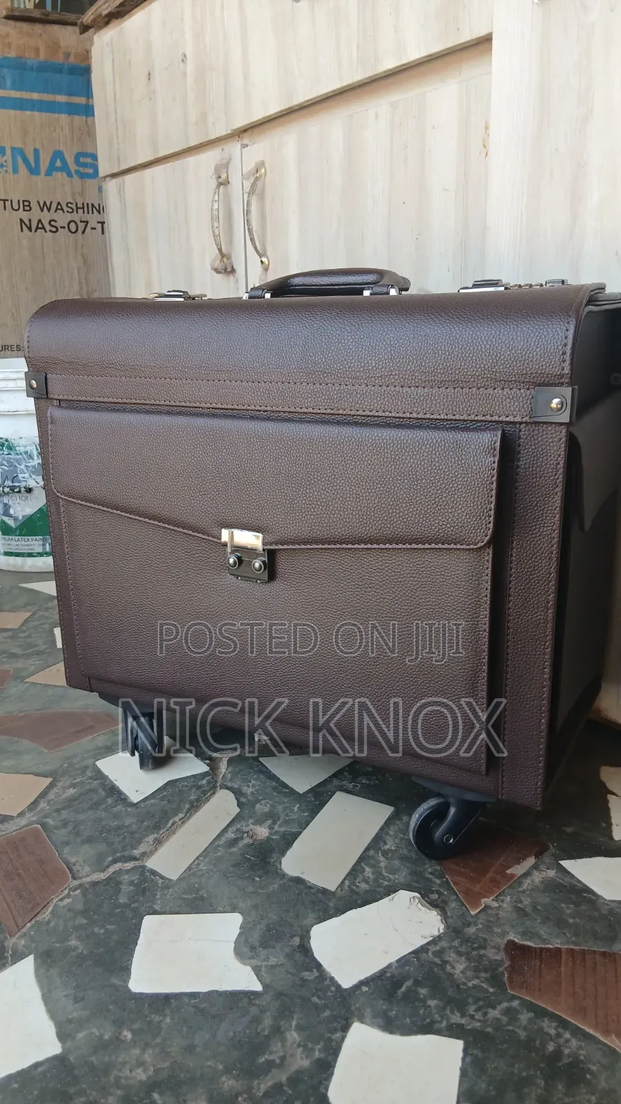 Brown Leather Suitcase