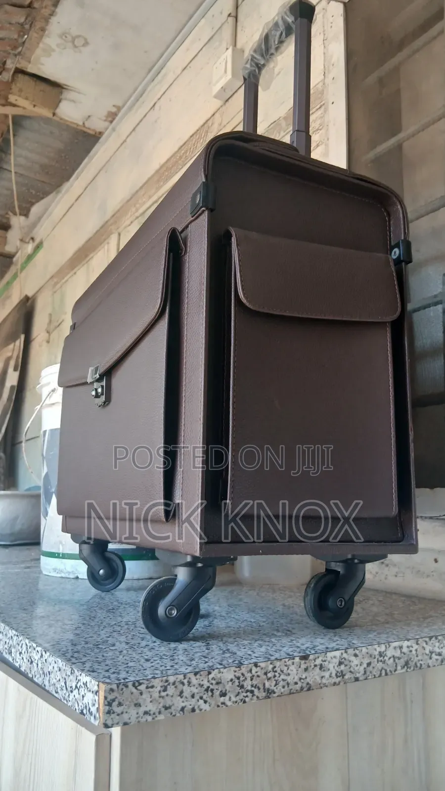 Brown Leather Suitcase