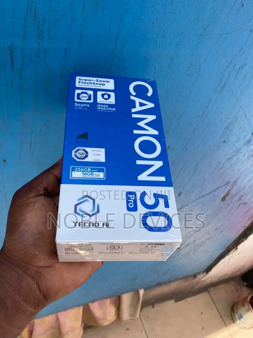New Tecno Camon 50 Pro 256 GB Black