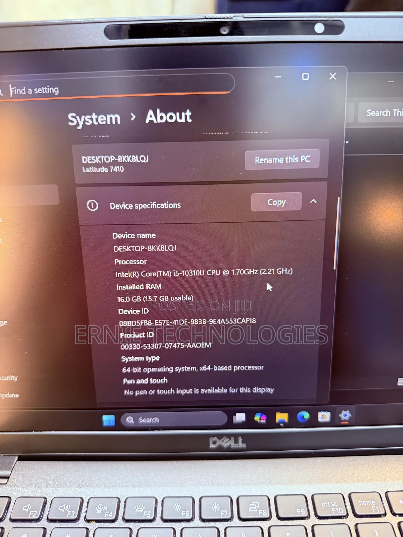 Laptop Dell Latitude 7410 16GB Intel Core i5 SSD 256GB