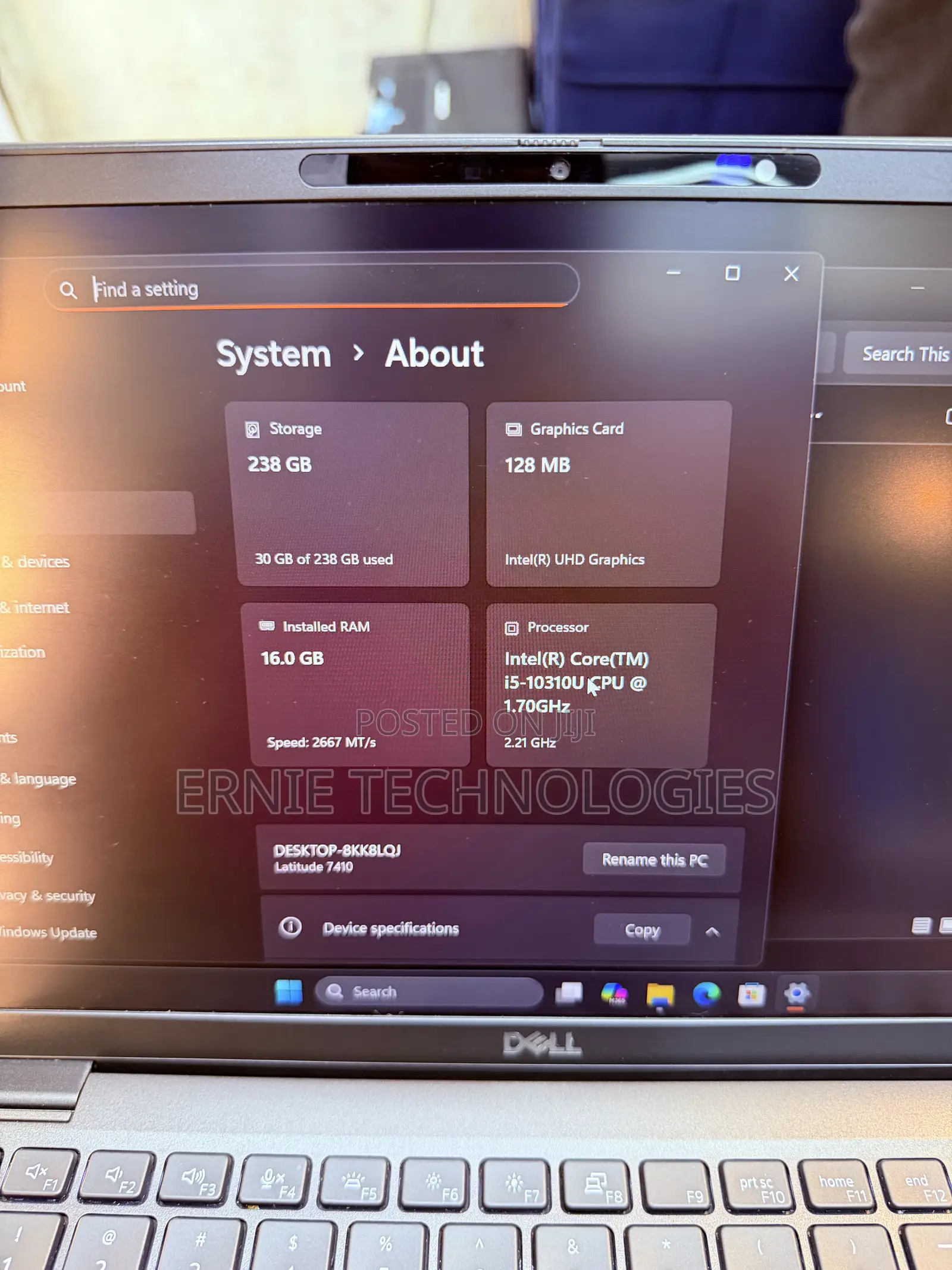 Laptop Dell Latitude 7410 16GB Intel Core i5 SSD 256GB