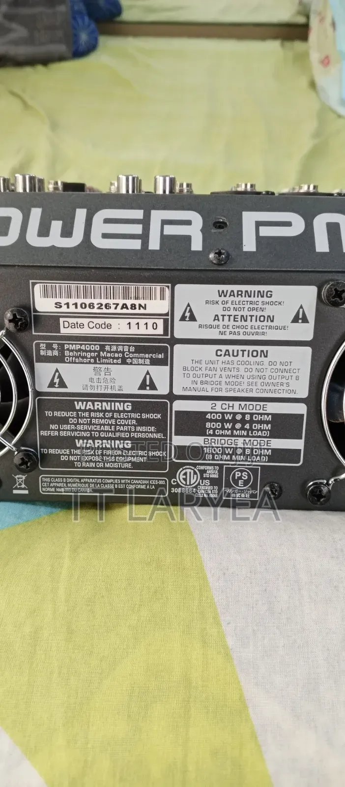Behringer PMP4000 1600watts Mixer Amplifier
