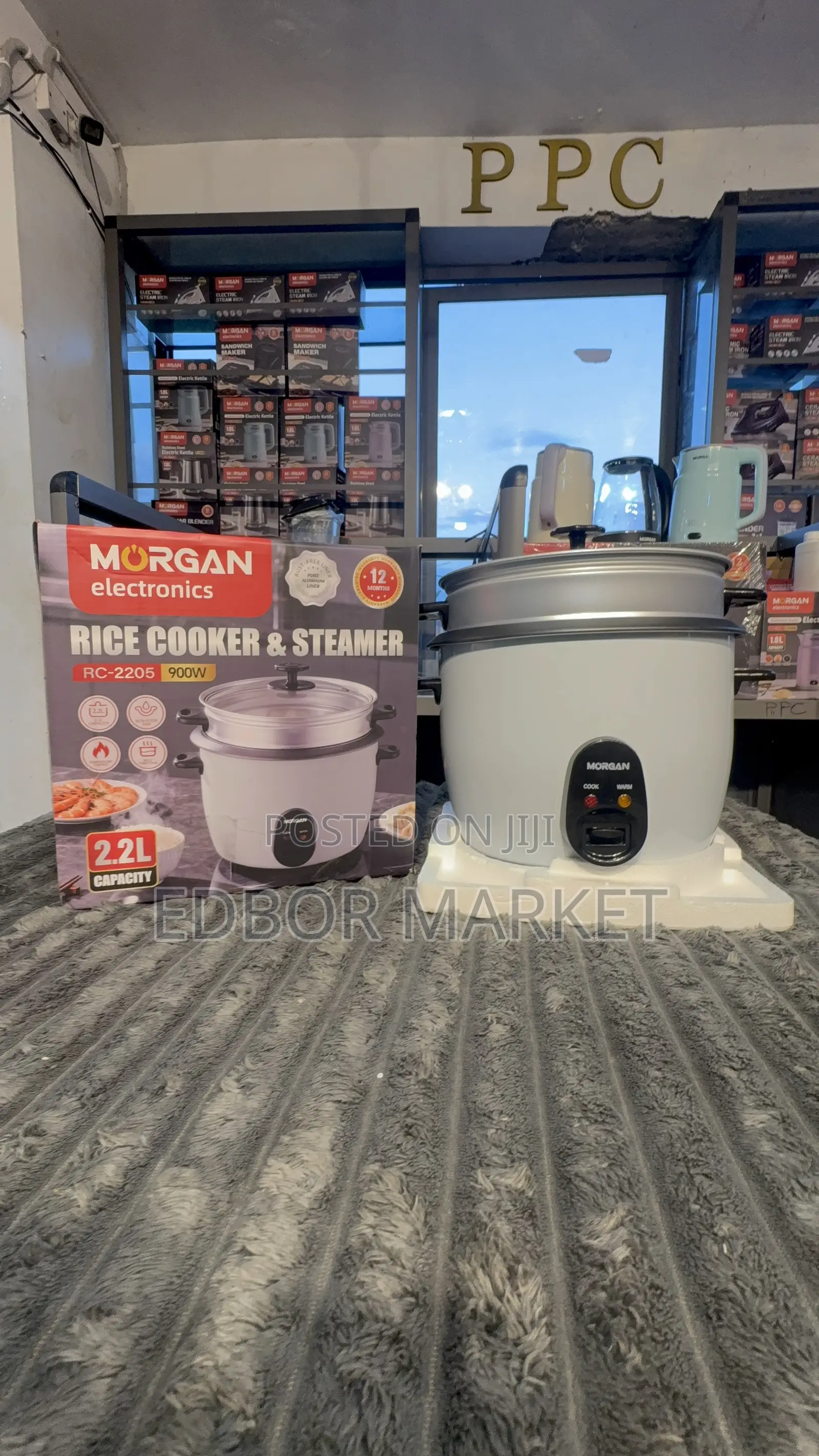 Morgan 2.2L Rice Cooker & Steamer RC-2205 900W