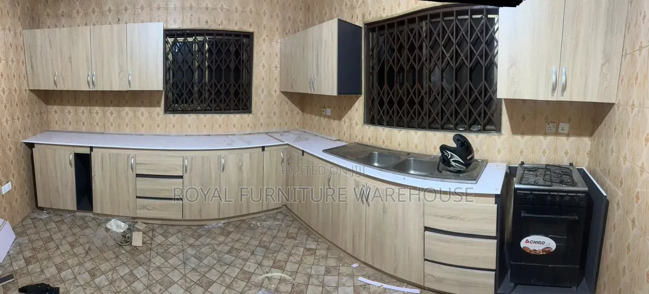 Solid Kitchen Cabinet Set (Locally Made From Glossy Laminated Board)