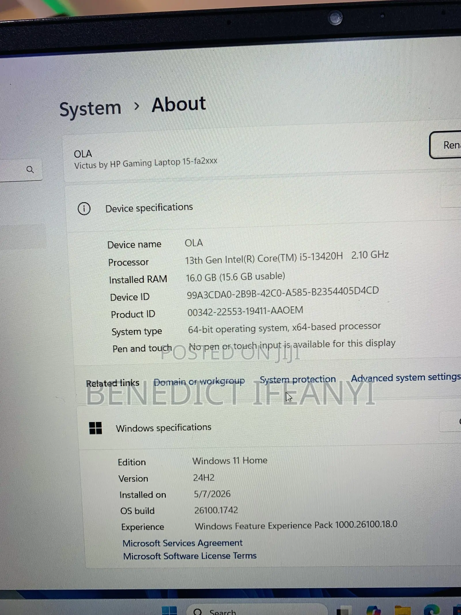 Laptop HP Victus 15 16GB Intel Core i5 SSD 512GB
