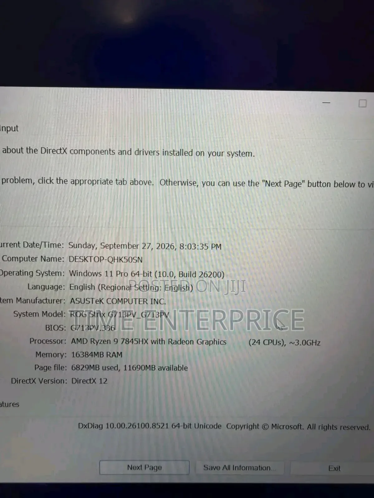 New Laptop Asus ROG Strix G17 16GB AMD Ryzen 9 SSD 1T