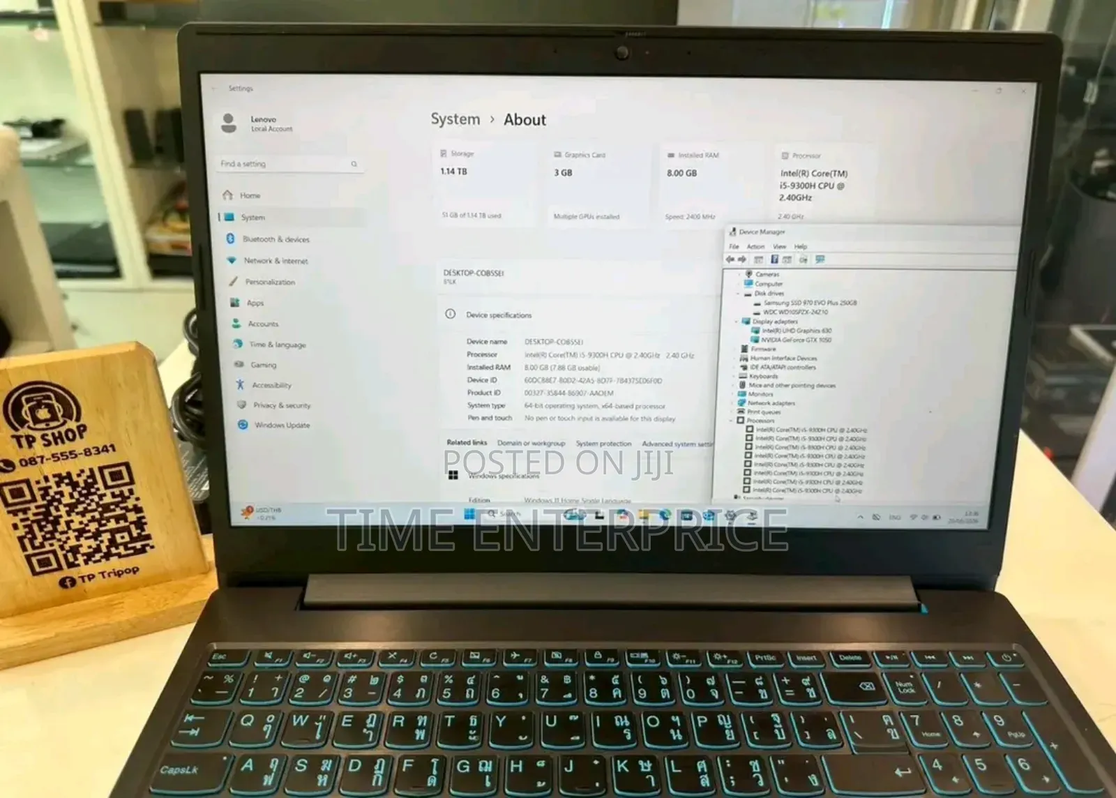 New Laptop Lenovo Ideapad Gaming 3 8GB Intel Core i5 SSD 1.5T