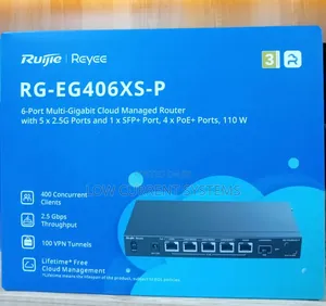 Ruijie RG-EG406XS-P Cloud Managed Router 400 Clients POE+ 100 VPN