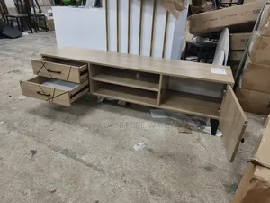 Modern Light Oak TV Stand.