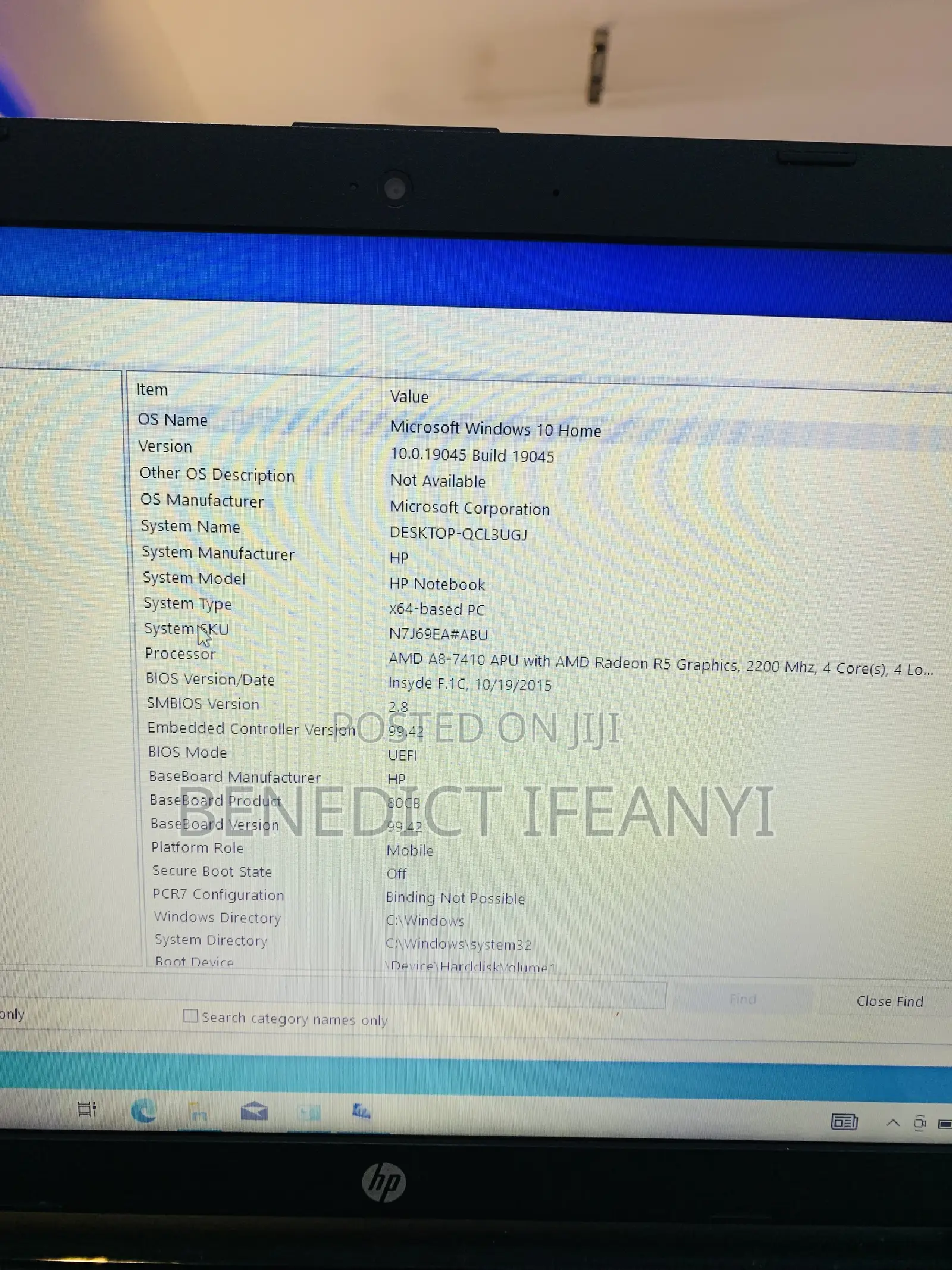 Laptop HP 15-f272wm 8GB AMD A8 HDD 500GB