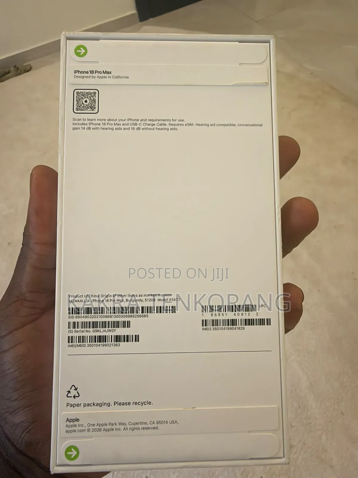 New Apple iPhone 18 Pro Max 512 GB