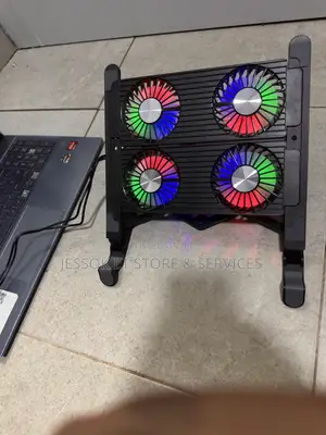 Folding Laptop Stand With Four RGB Radiator Fan