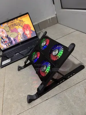 Folding Laptop Stand With Four RGB Radiator Fan