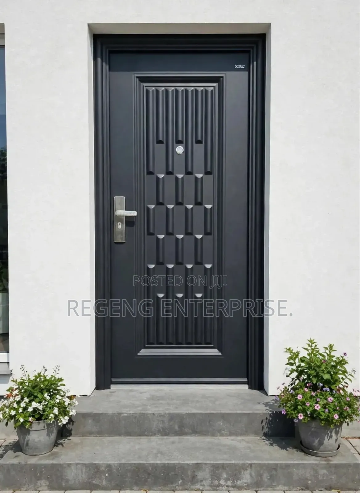 Solid Galvanized Security Door