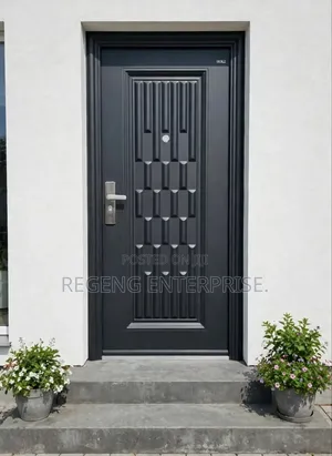 Solid Galvanized Security Door