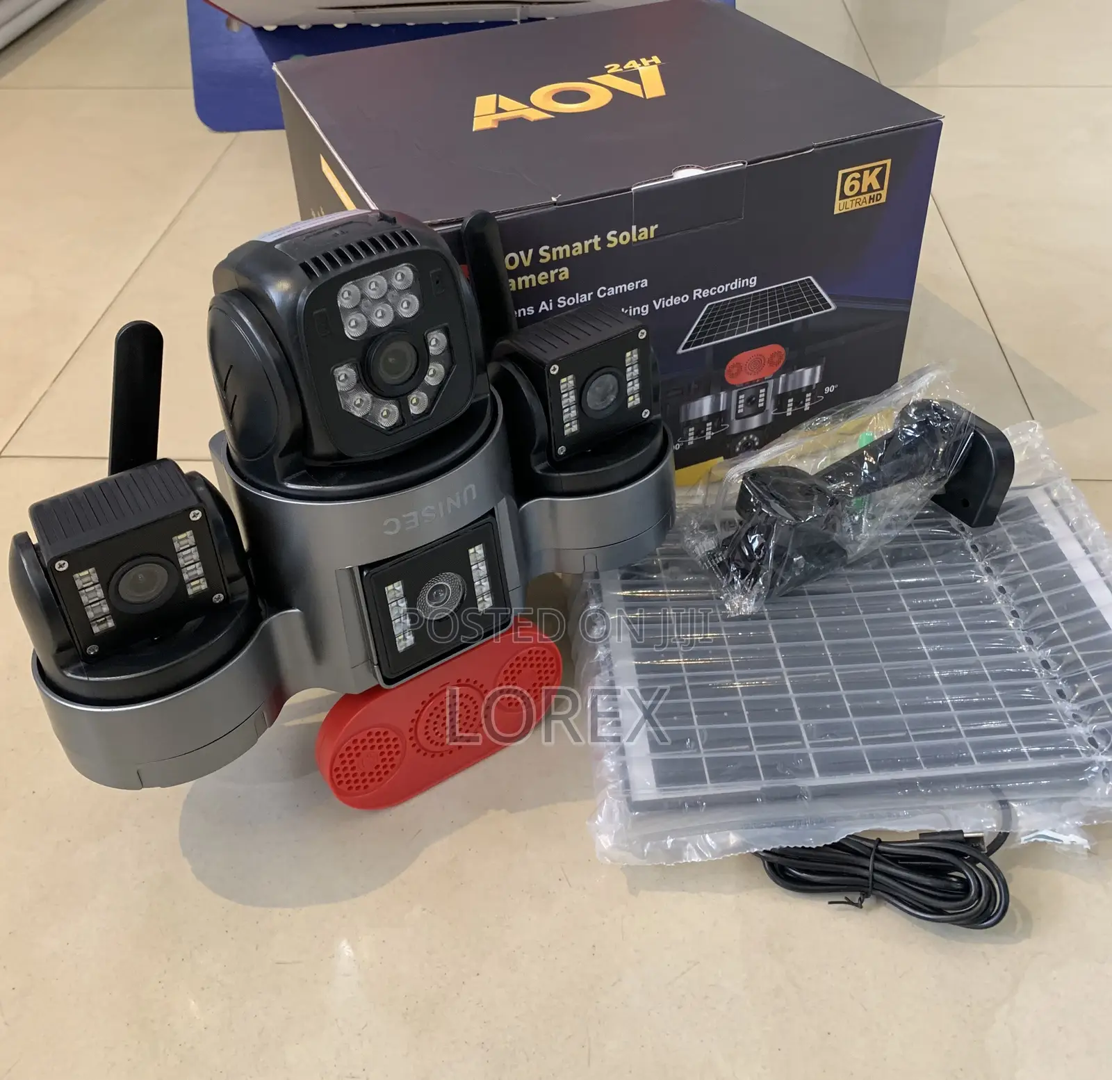 Triple Lense CCTV Solar Powered Camera
