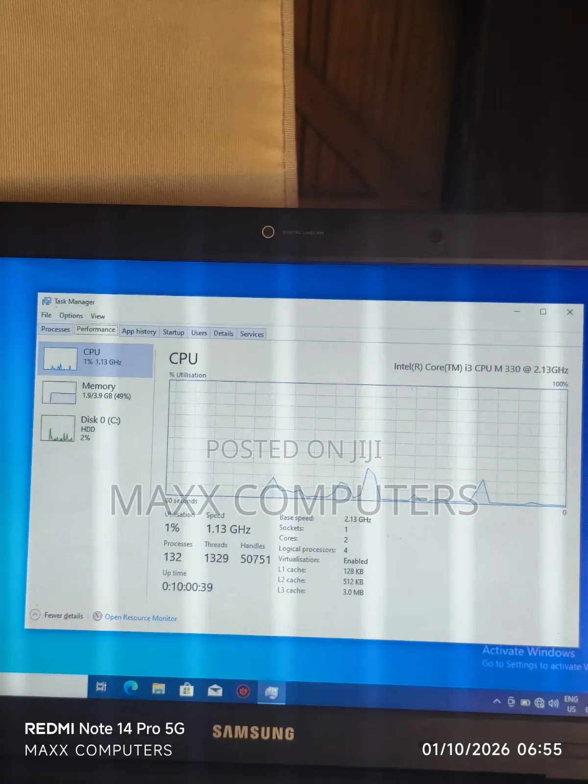 Laptop Samsung P580 6GB Intel Core i3 HDD 500GB