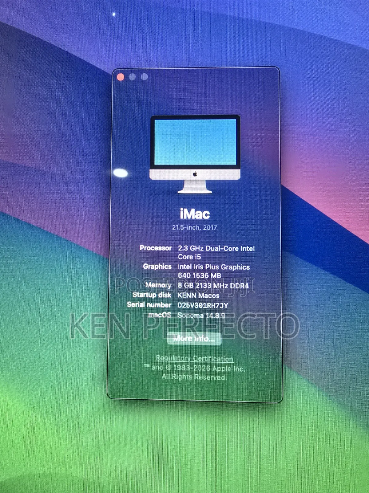 Desktop Computer Apple iMac 8GB Intel Core i5 HDD 1T