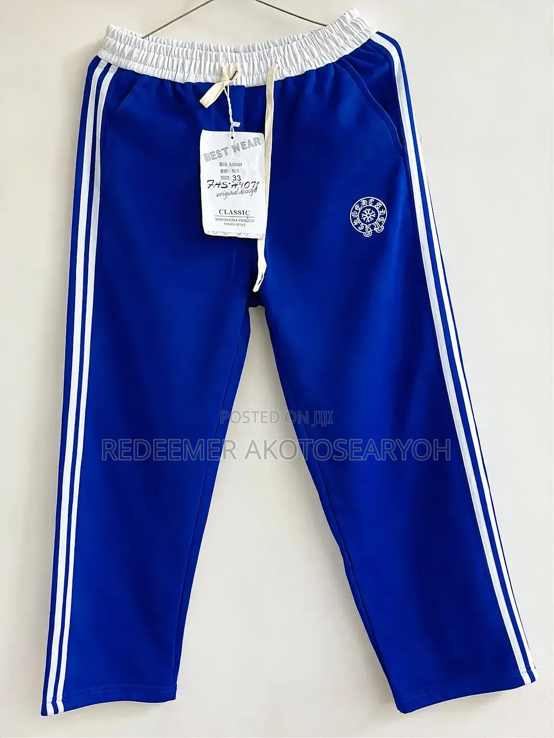 Men's Black , Blue Joggers Size 33 – Casual Track Pants