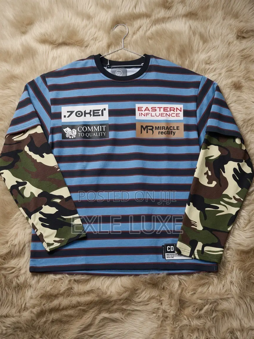 Striped Long-Sleeve Crewneck T-Shirt