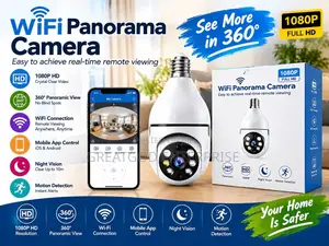 1080P WiFi Panorama Light Bulb Security Camera