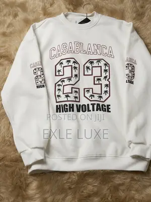 White “Casablanca High Voltage 23” Crew-Neck Sweatshirt