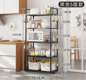 5-Tier Kitchen Organizer Rack- Heavy-Duty Microwave Appliance Stand