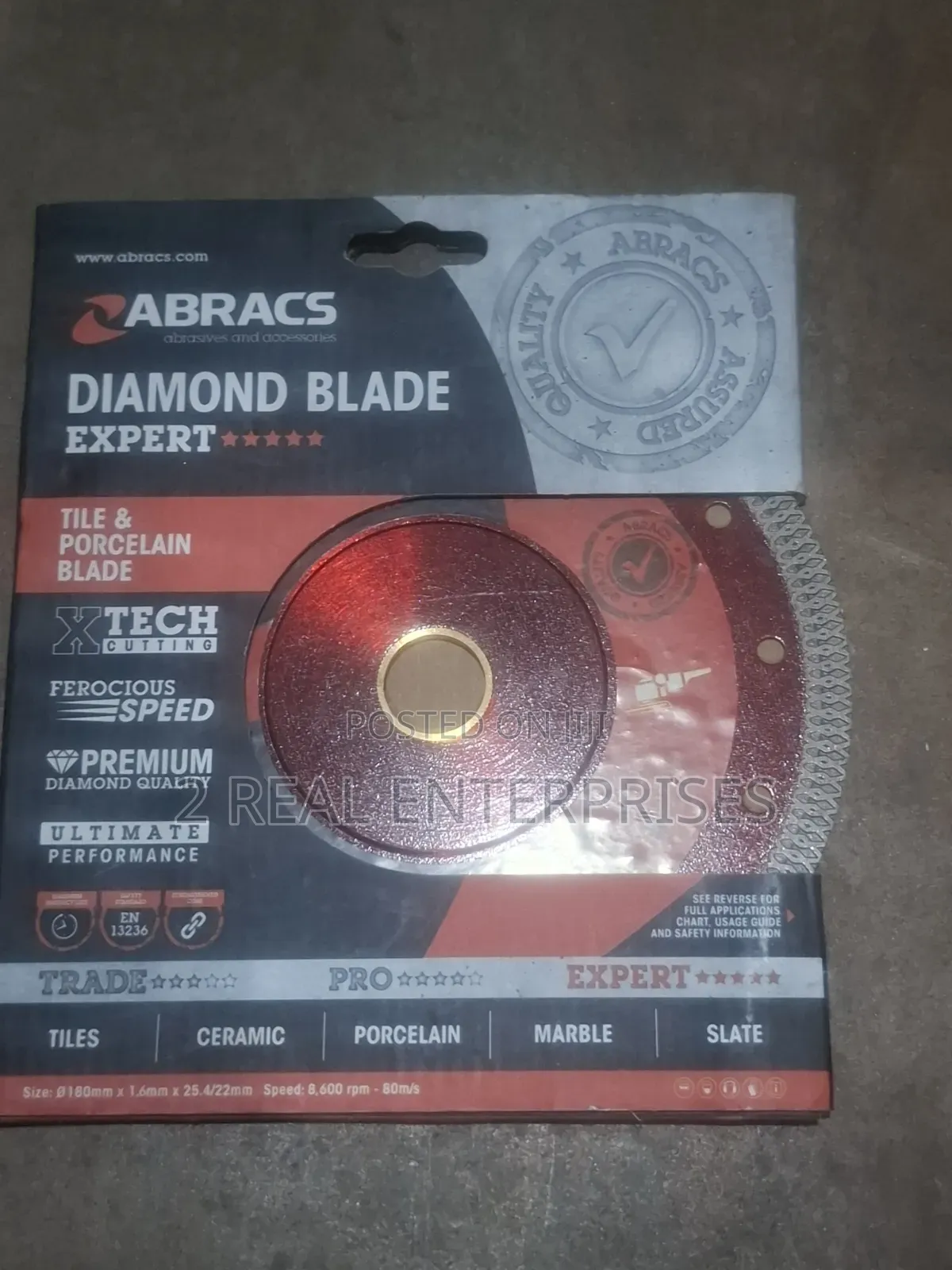 Abracs Expert Diamond Blade 180mm X 1.6mm Tile Porcelain Saw Disc