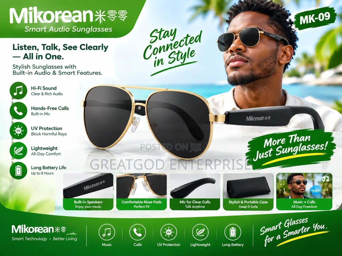 Mikorean MK-09 Smart Audio Sunglasses