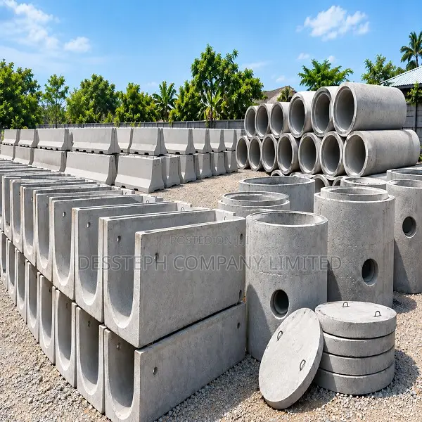Culverts U Drains Concrete Round Pipes Precast Manholes Septic Tanks
