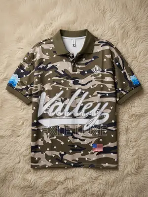 Green Camouflage “VALE FOREVER” Polo Shirt 💚🖤🔥