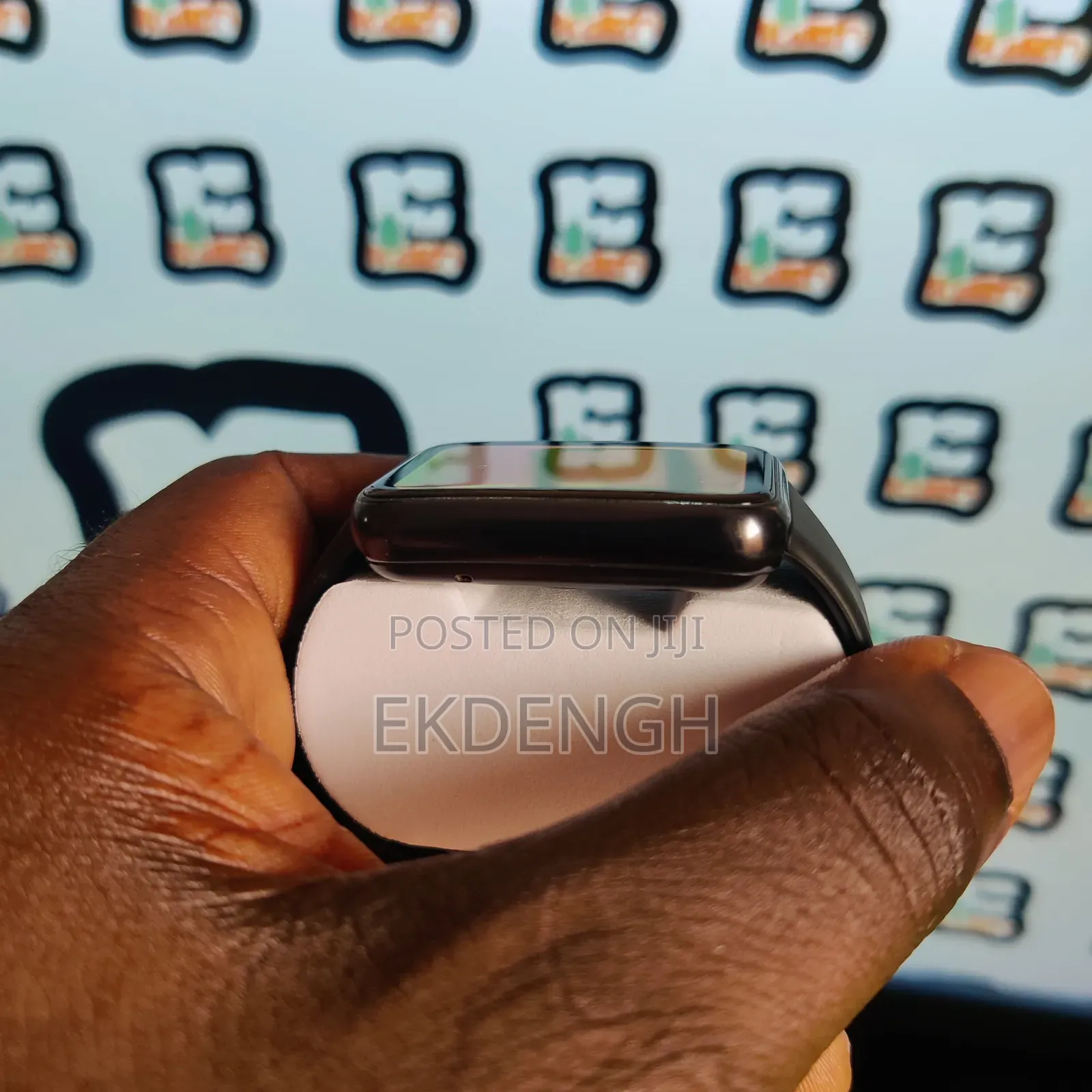 Huawei Watch Fit 2 Black Colour With Orange Colouration on Screen