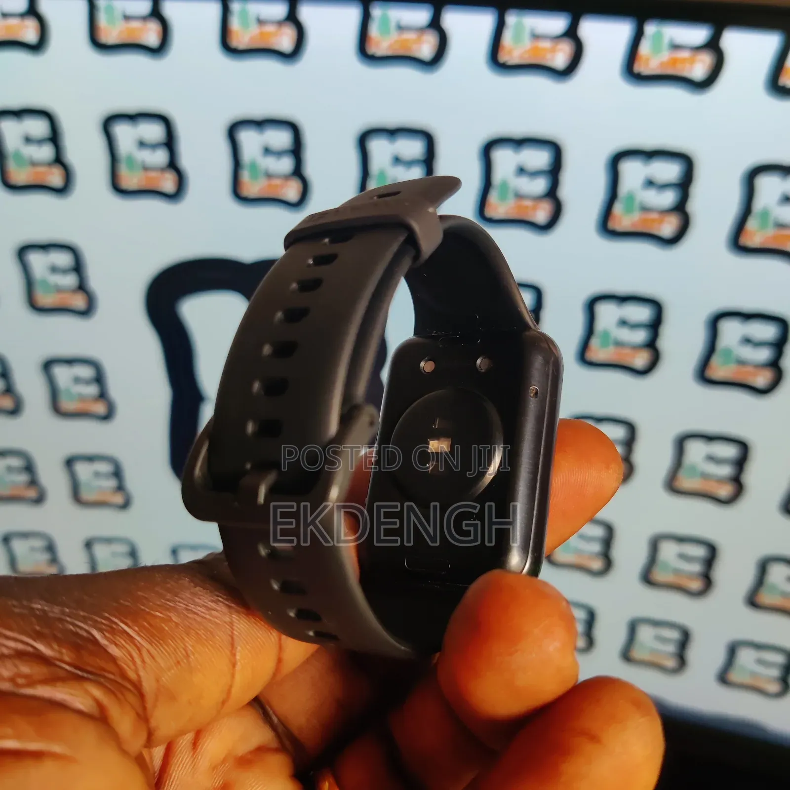 Huawei Watch Fit 2 Black Colour With Orange Colouration on Screen
