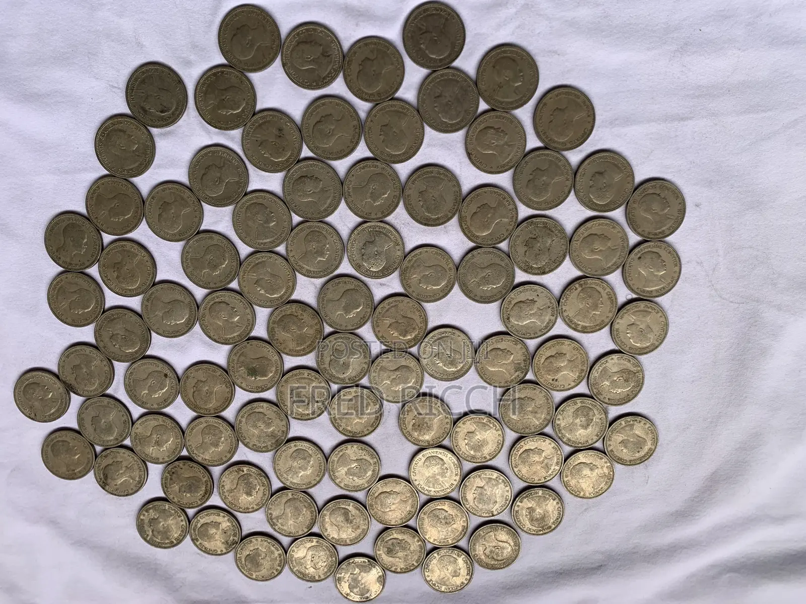 100% Original 1958 Ghana Two Shillings Kwame Nkrumah Coins -Lot of 10