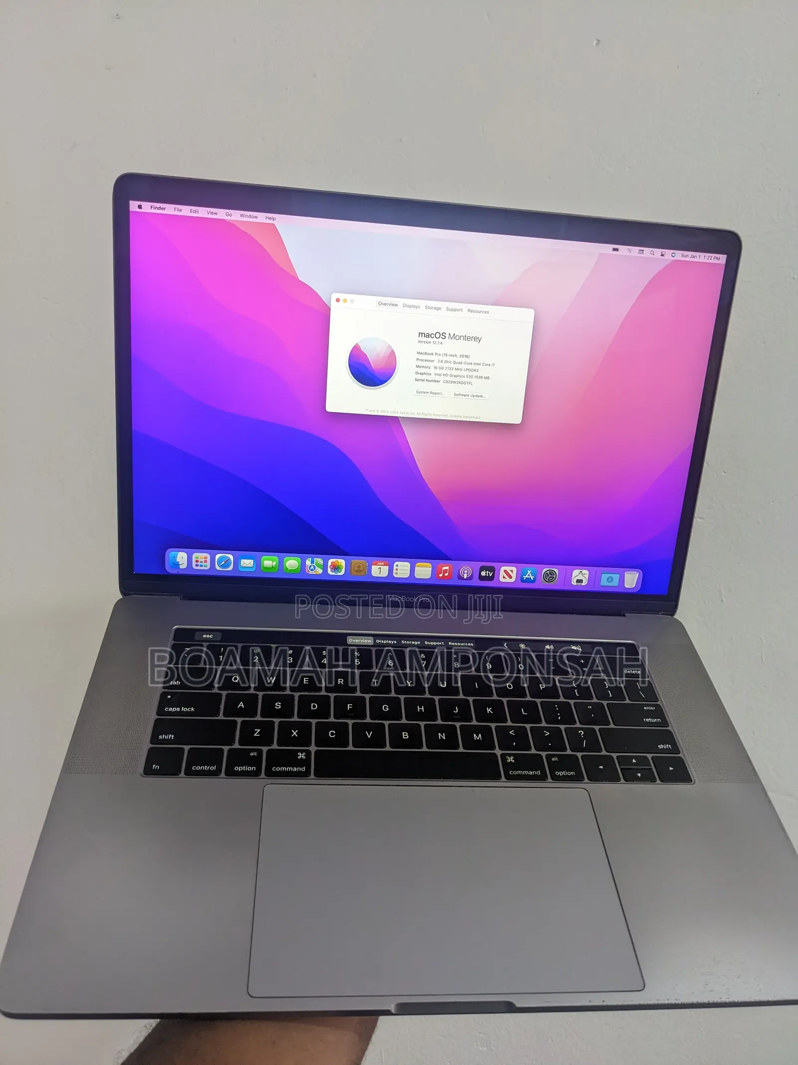 Laptop Apple MacBook Pro 2016 16GB Intel Core i7 SSD 256GB