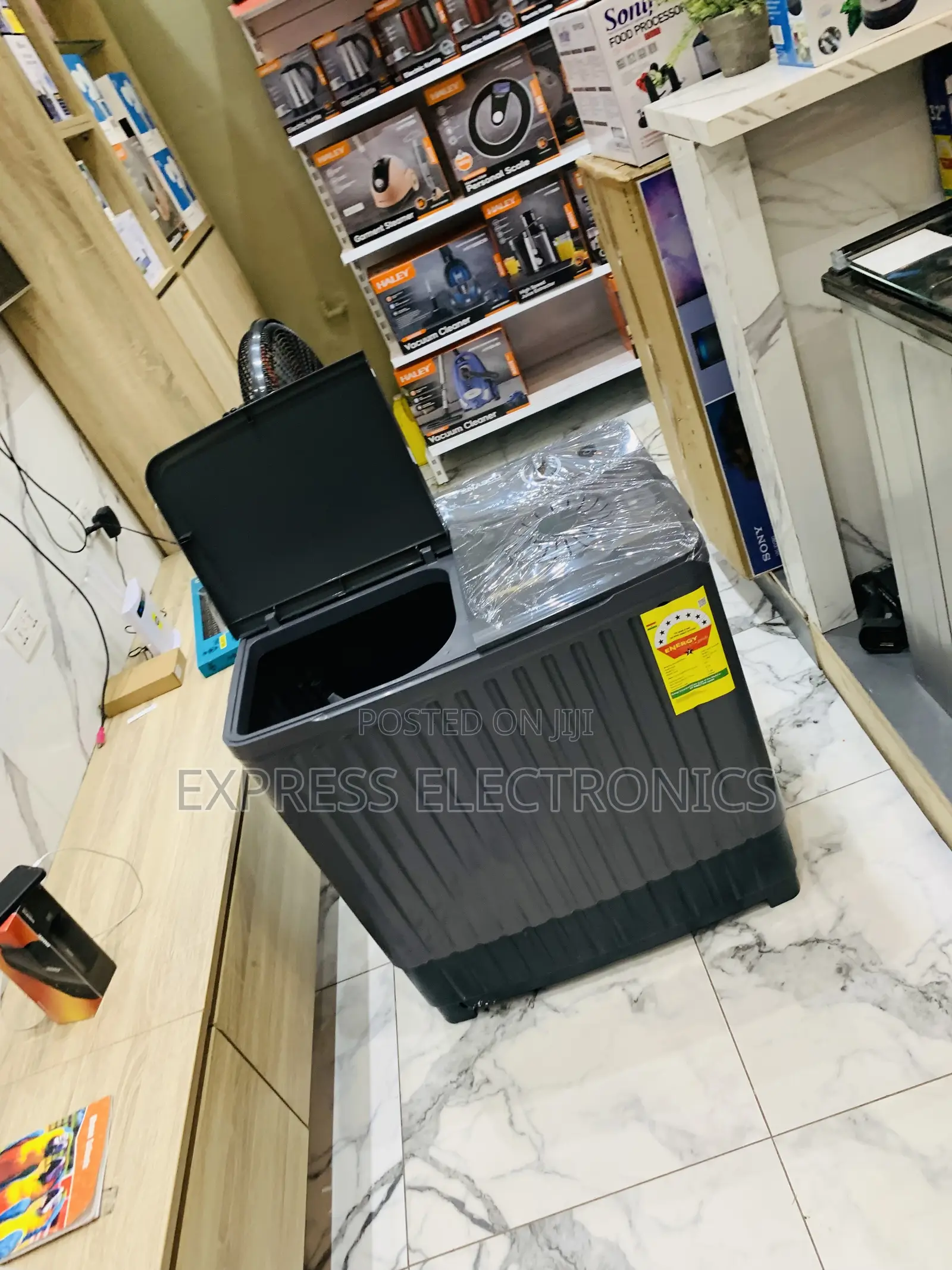 Nasco 11KG Twin Tub Washing Machine Black Plastic Topload