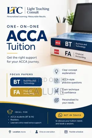 ACCA BT & FA Private Tutor | One-on-One ACCA Classes