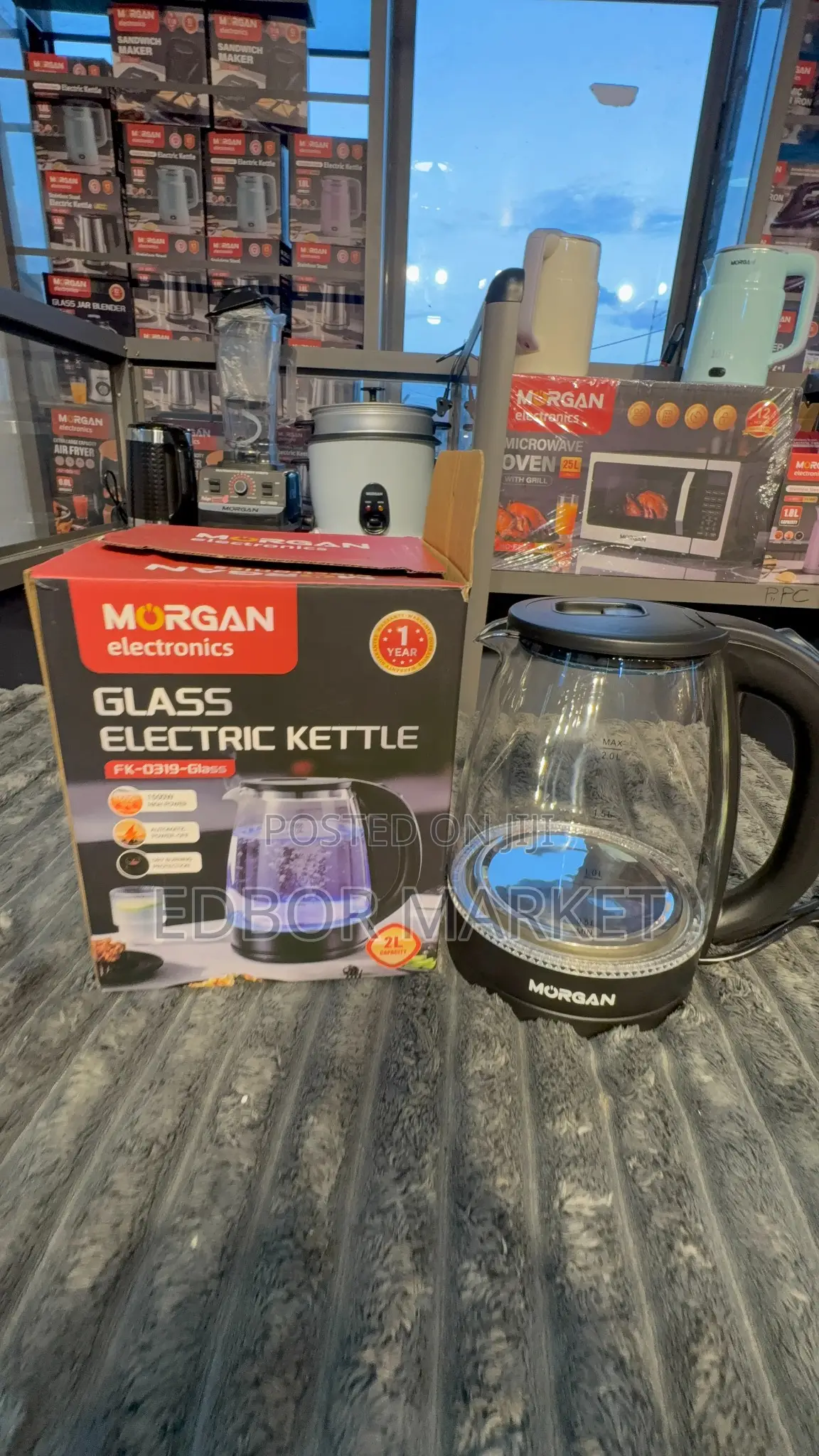 Morgan 2.0L Glass Electric Kettle FK-0319 1500W